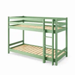 Bunk Bed Children's Pine Wood Green 198x98x150cm