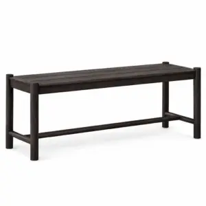 Bench Wooden Rectangular Oak Dark Brown 120x35x45 cm